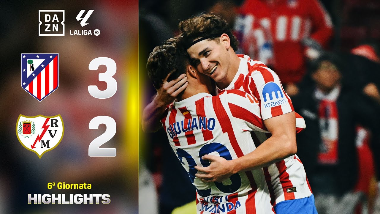 Atlético Madryt zdominowało Rayo w emocjonującym meczu