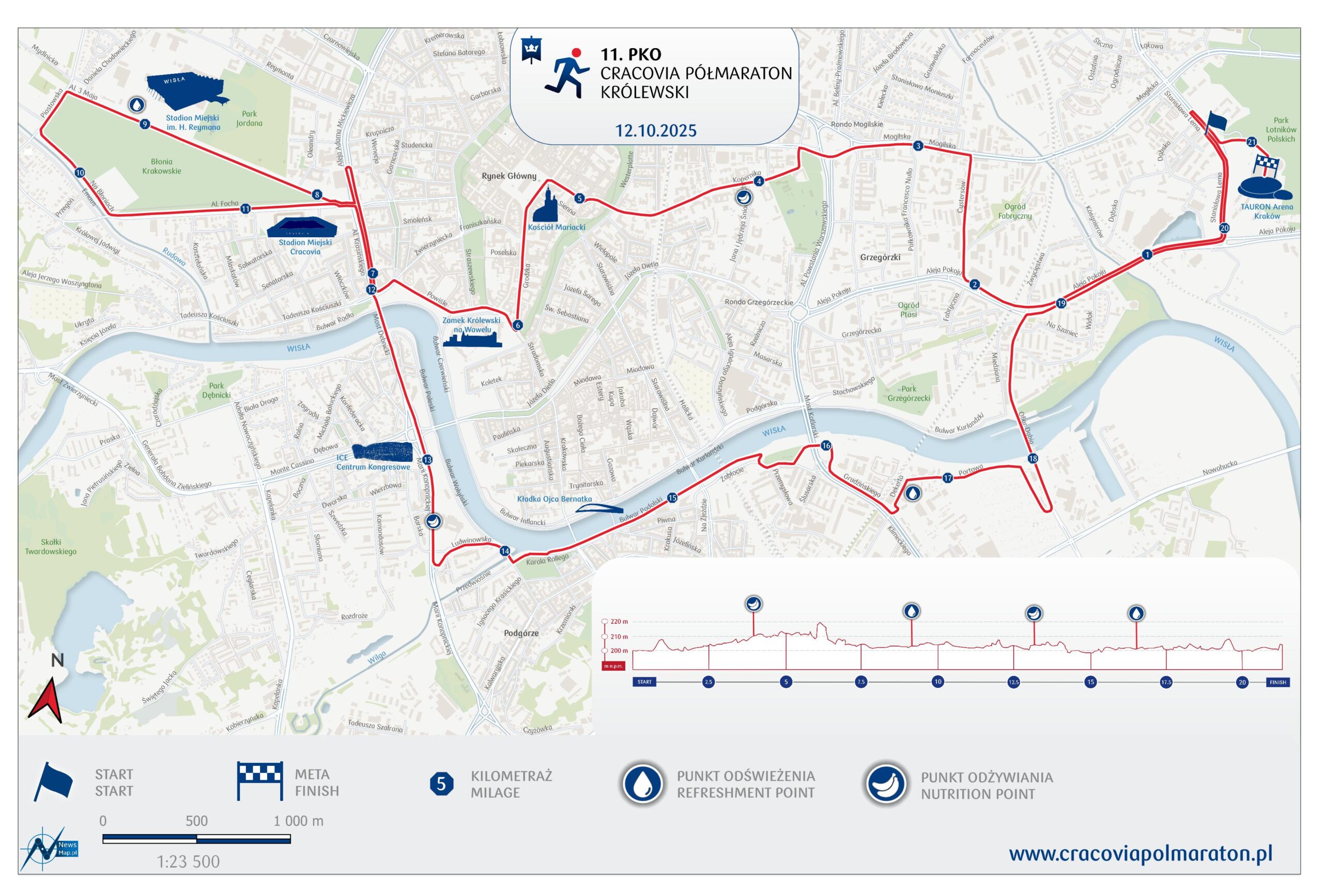 Półmaraton Kraków 2025: Trasa i informacje dla uczestników