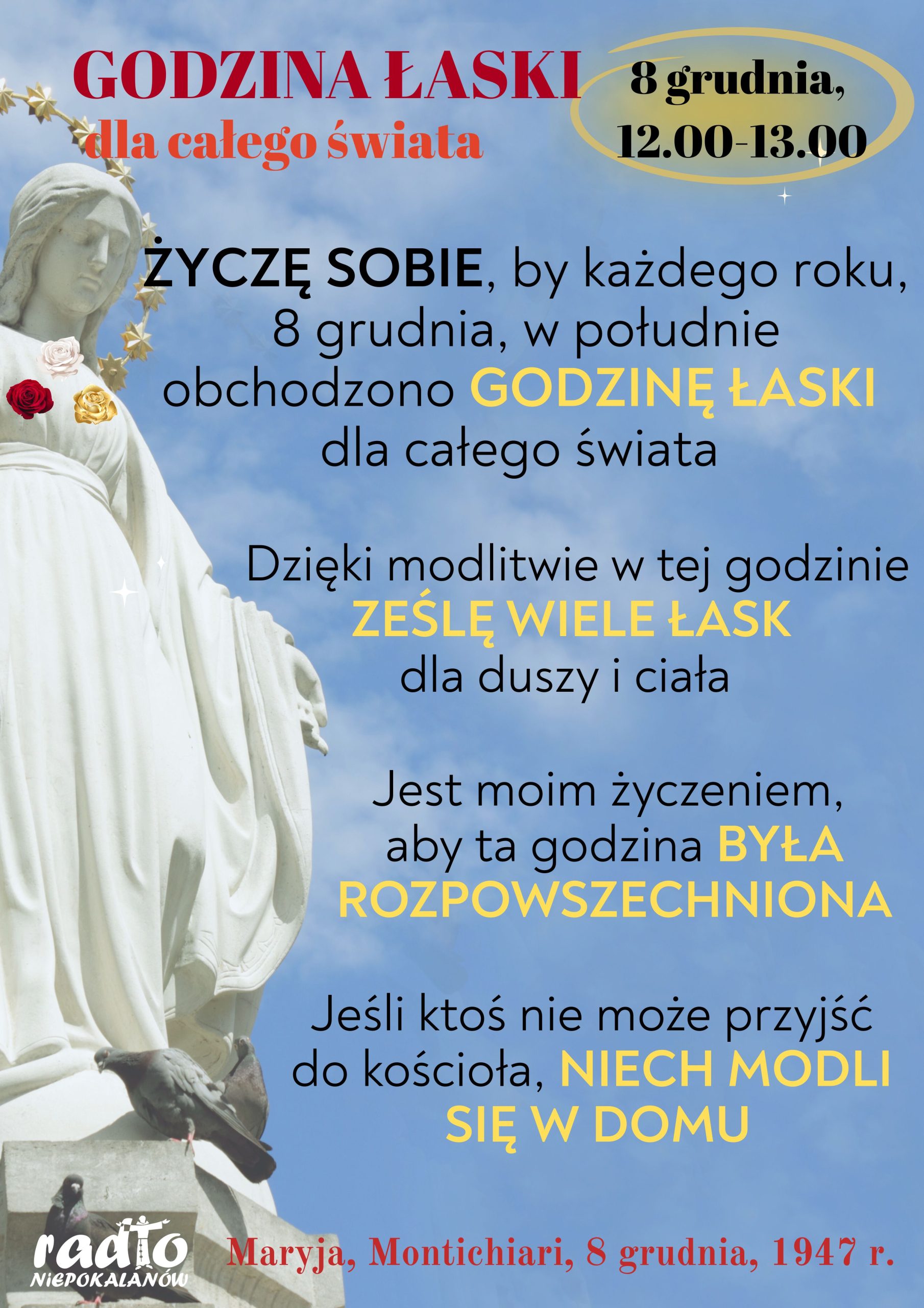 Godzina Łaski 8 grudnia – Wyjątkowy czas dla wiernych