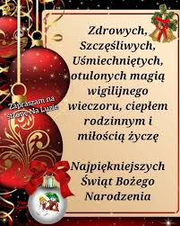 Życzenia zdrowych spokojnych świąt bożego narodzenia w polskiej sieci