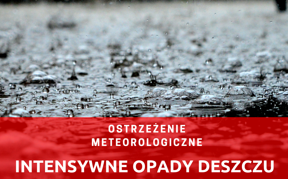 IMGW wydało ostrzeżenia przed intensywnymi opadami deszczu