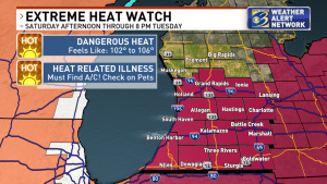 Extreme heat watch w Cook County i północnym Illinois