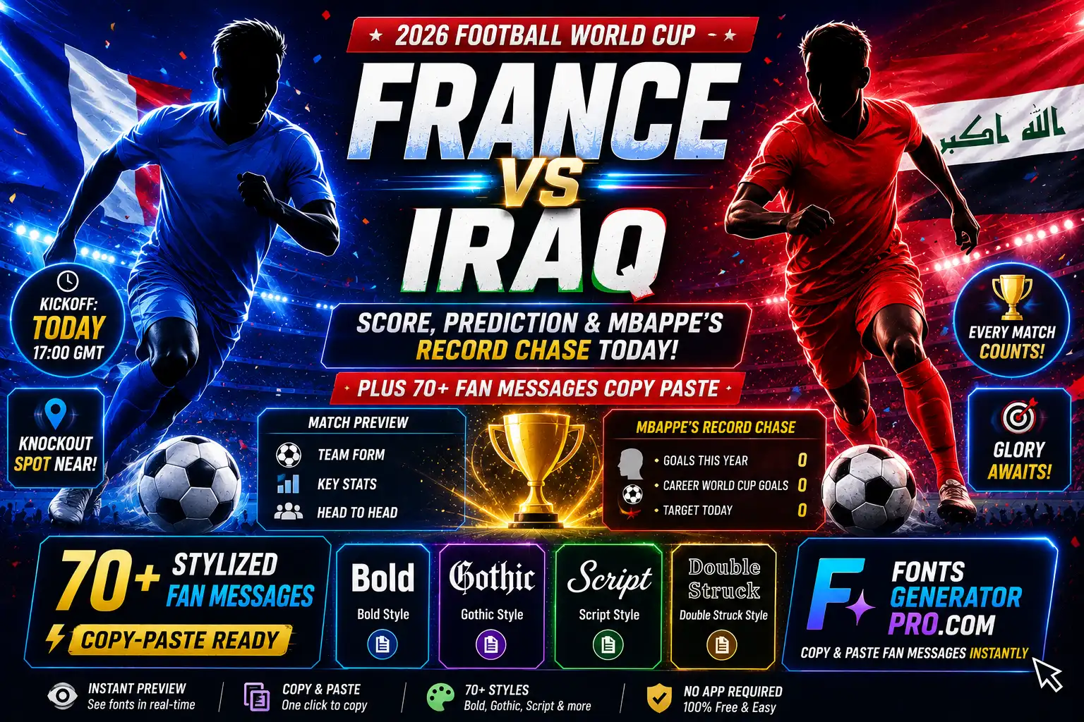 France vs Iraq przerwany przez burzę w Filadelfii